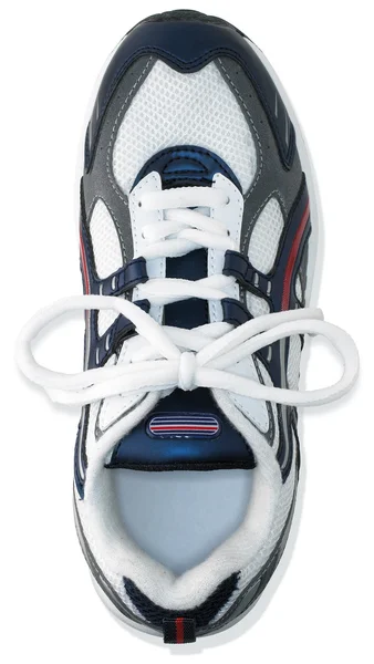 Único sapato de treinamento sem marca isolado em um fundo branco — Fotografia de Stock