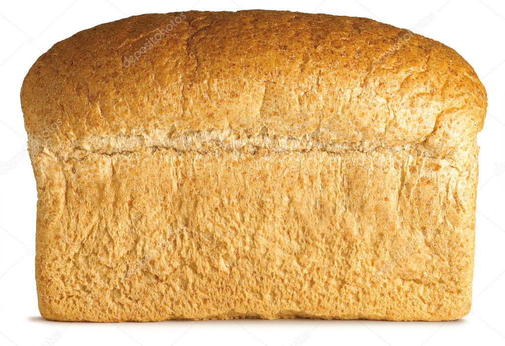 Granary loaf isolated on white with clipping path