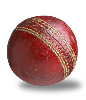 izole kırpma yolu ile eski yıpranmış kullanılan kriket topu