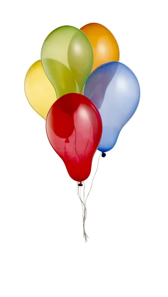 Massa färgglada heliumballonger med urklippsbana 3 — Stockfoto