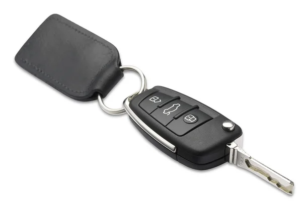 Автомобільний ключ і малий доф з відсічним контуром — стокове фото