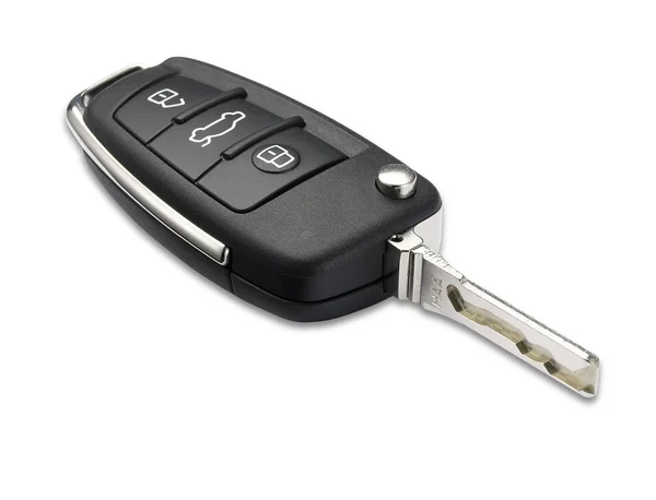 Автомобильный ключ мелкий dof с обрезкой пути — стоковое фото