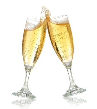 Celebration toast with champagne clipart