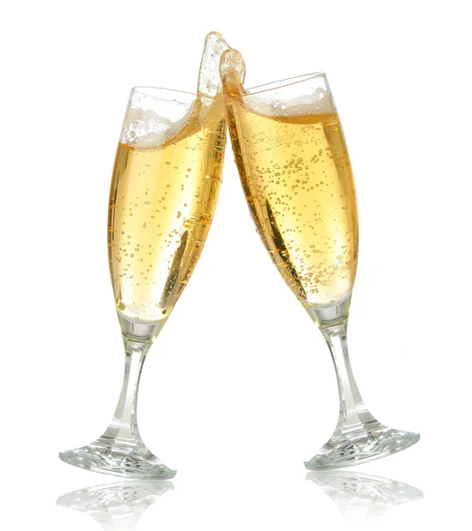 Oslava přípitek šampaňským — Stock fotografie