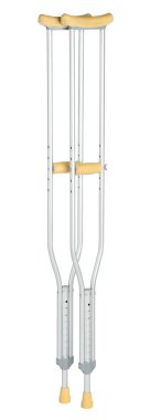 Pair of crutches clipart