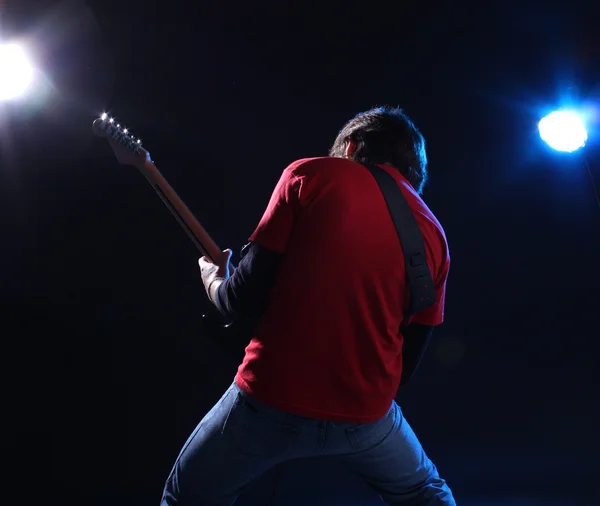 stock image Guitar player on stage