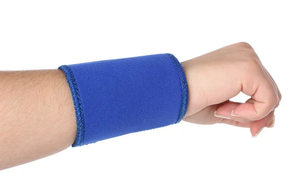 Human hand with a wrist brace Royalty Free Stock Images