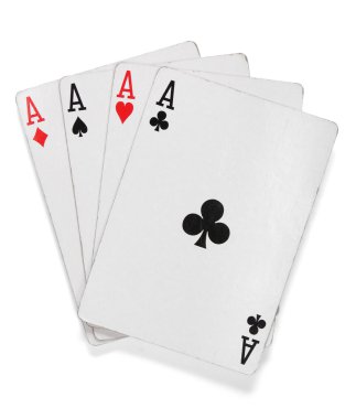 Dört as, poker kartları.