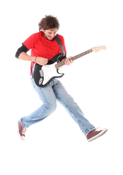 Guitarrista voando — Fotografia de Stock