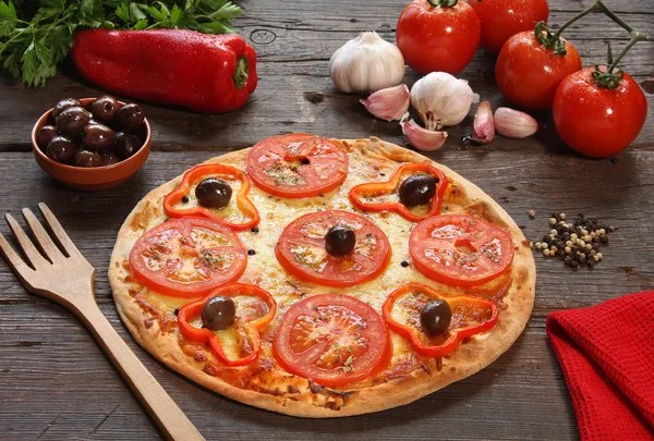 番茄披萨 — 图库照片