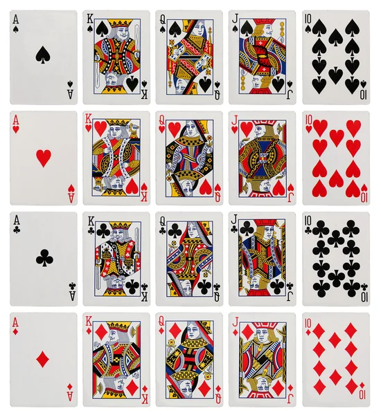 Royal flush, poker kort — Stockfoto