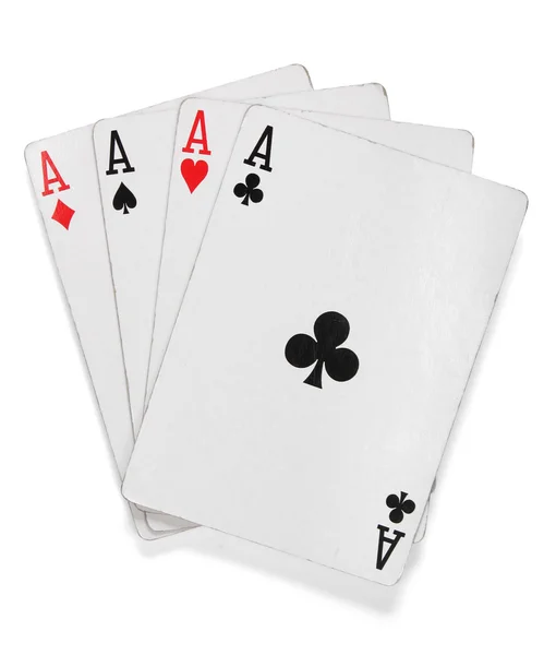 4 つのエース、ポーカー カード. — ストック写真