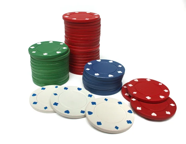 Szerencsejáték-zsetonok — Stock Fotó