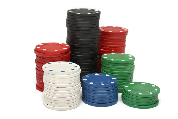 Stack of gambling chips — Stock Photo, Image