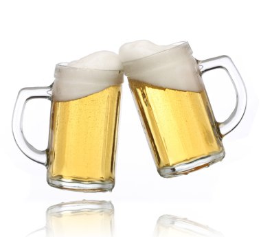 Celebration toast with beer clipart