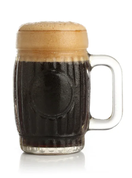 Freddo Stout vetro di birra isolato — Foto Stock