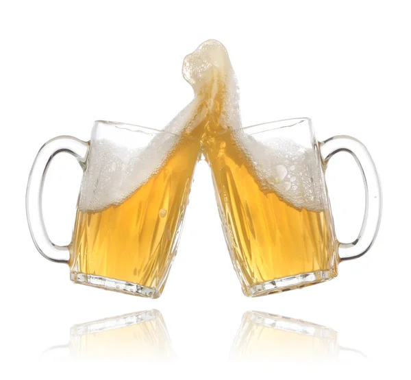 Celebration toast with beer — Stock Photo, Image