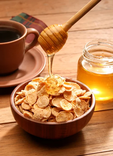 蜂蜜と健康的な朝食 — ストック写真