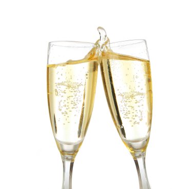 Celebration toast with champagne clipart