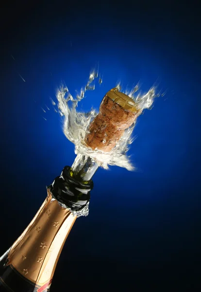 Botella de champán lista para la celebración — Foto de Stock