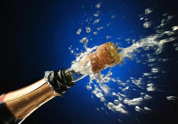 Champagne bottle ready for celebration — Stock Photo, Image
