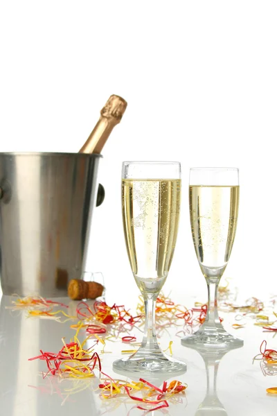 Fira med champagne — Stockfoto