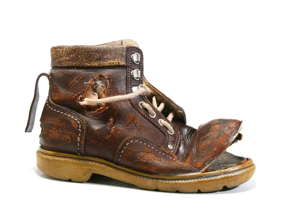 Old and bronken shoe. — Stock Photo, Image
