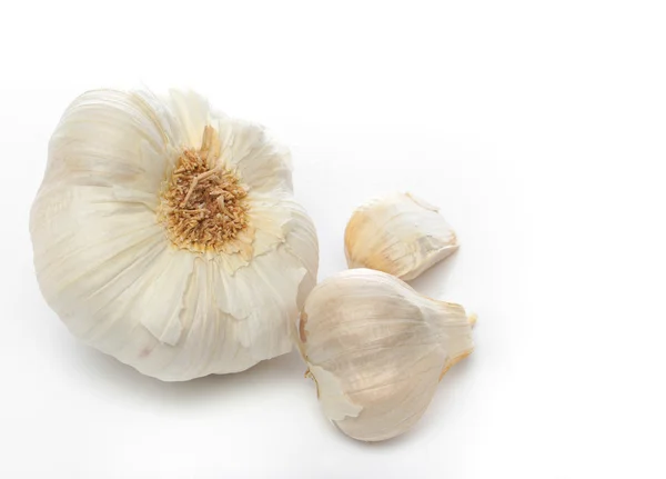 Garlic over a white background — Stock Photo, Image