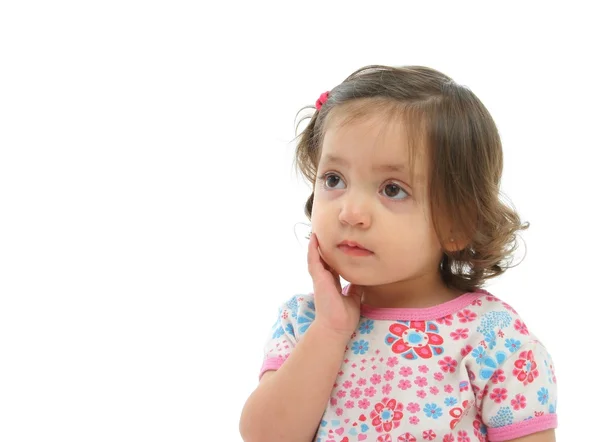 Little girl with a beautiful expression — Stock Photo, Image