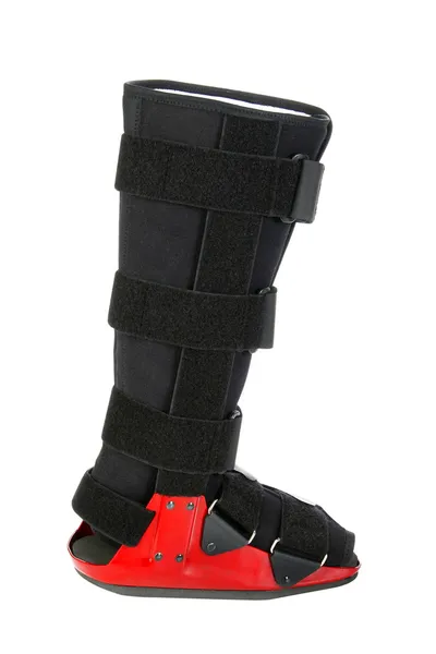 Modern cast for a broken leg — Stock Photo, Image