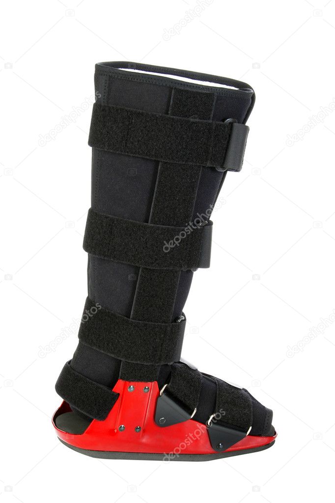 Modern cast for a broken leg