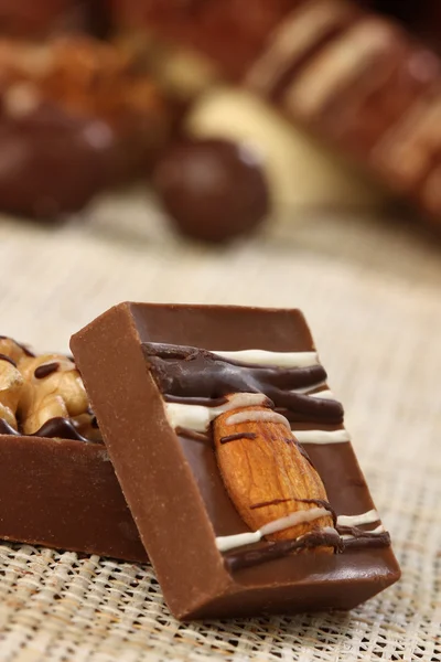 Sladké čokoládové bonbóny — Stock fotografie