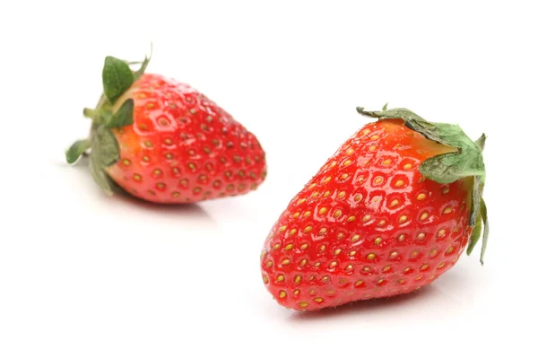 Två jordgubbar — Stockfoto