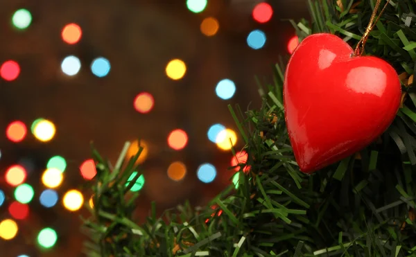 Karácsonyi szerelmes szív Stock Kép
