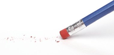 Pencil erasing a mistake clipart