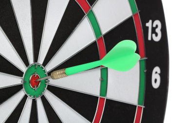 Dartboard bull´s eye. Isolated on white background