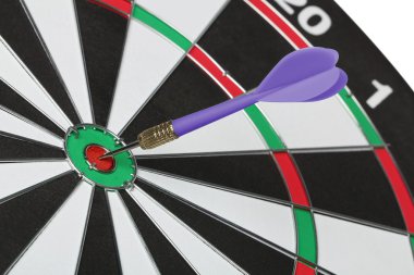 Dartboard bull´s eye. Isolated on white background