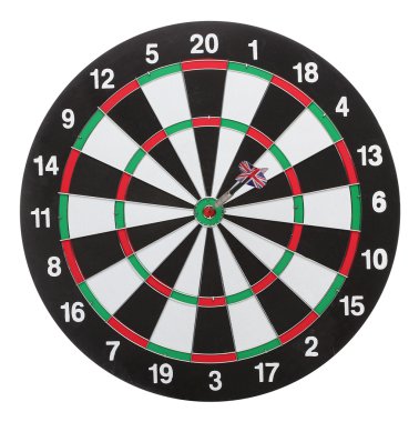 Dartboard bull´s eye. Isolated on white background