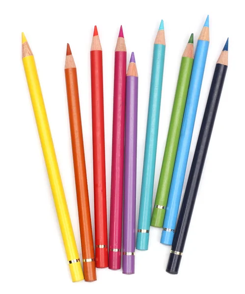 白い背景の上の色の鉛筆 — ストック写真