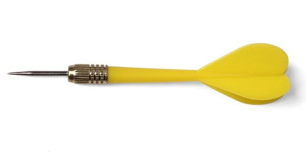 白い背景の上の黄色の dart — ストック写真
