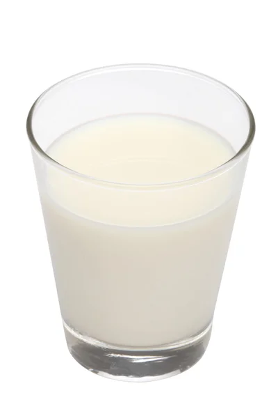 Glas van verse melk met uitknippad — Stockfoto