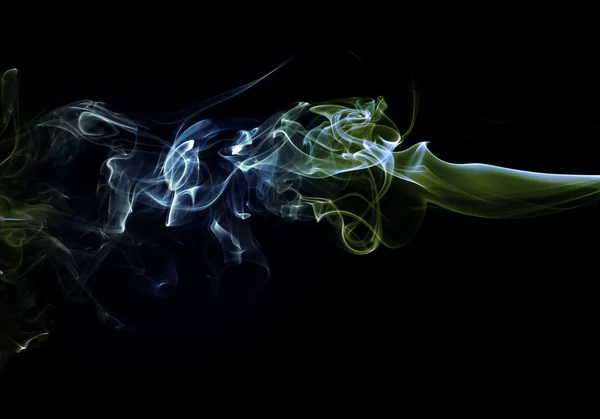 Abstraktní barevné pozadí s skutečné kouře — Stock fotografie