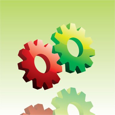 Vector gears clipart