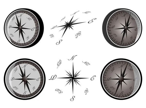 Set of compass — Stock Vector