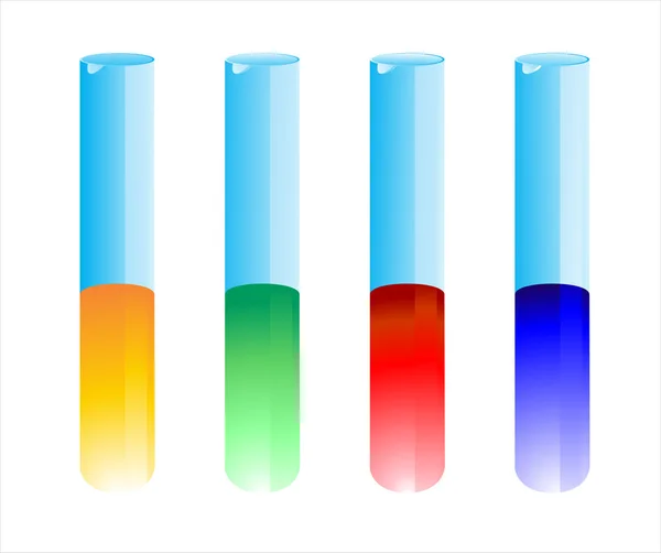 Petites flacons couleur — Image vectorielle