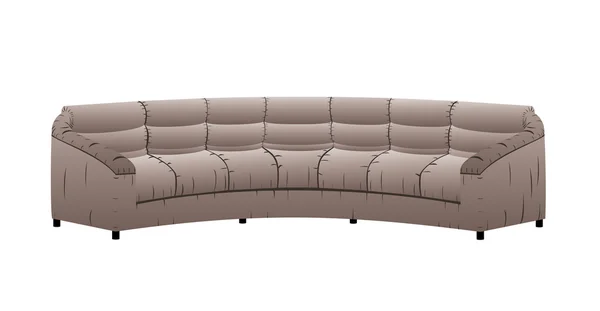 Vector leather sofa. — Stock Vector