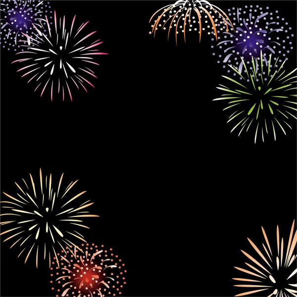 Fondo de fuegos artificiales vectoriales — Vector de stock