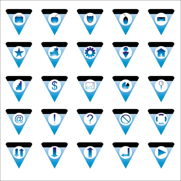 Vector triangle icons. — Stock Vector