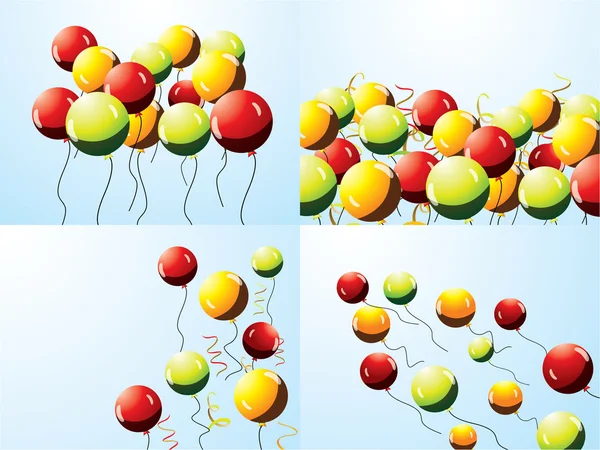 Conjunto de balões de festa — Vetor de Stock