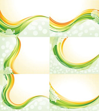 Abstract flowing backgrounds clipart